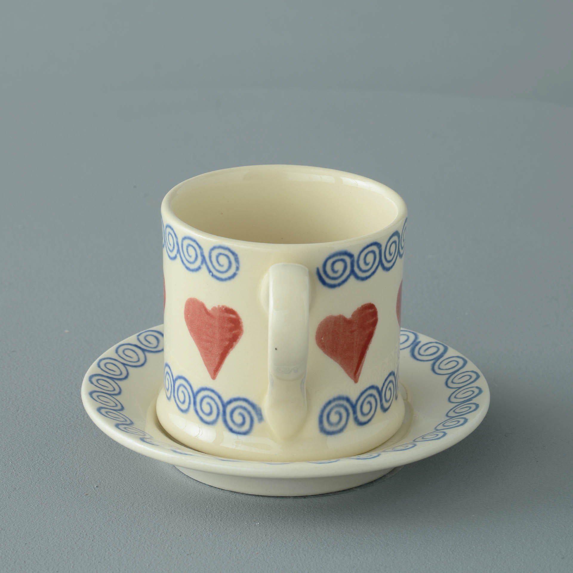 Heart Mug & Saucer - Small