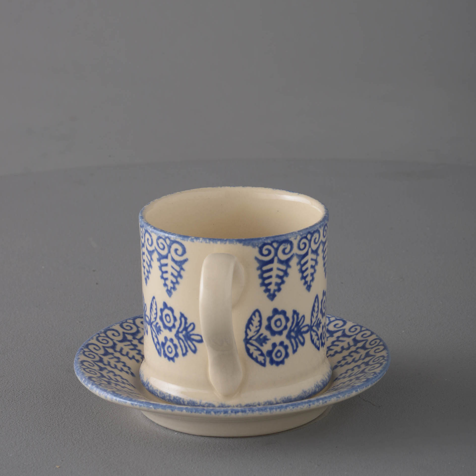 Lacey Blue Mug & Saucer - Small