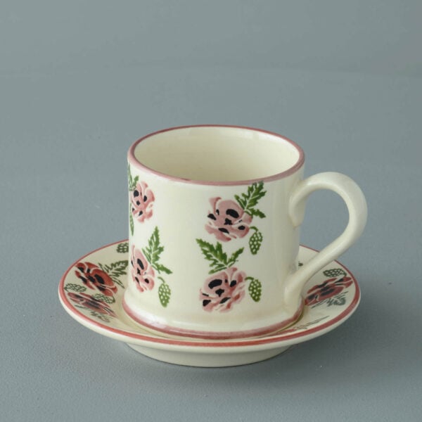 Poppy Mug & Saucer - Small