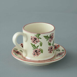 Poppy Mug & Saucer - Small