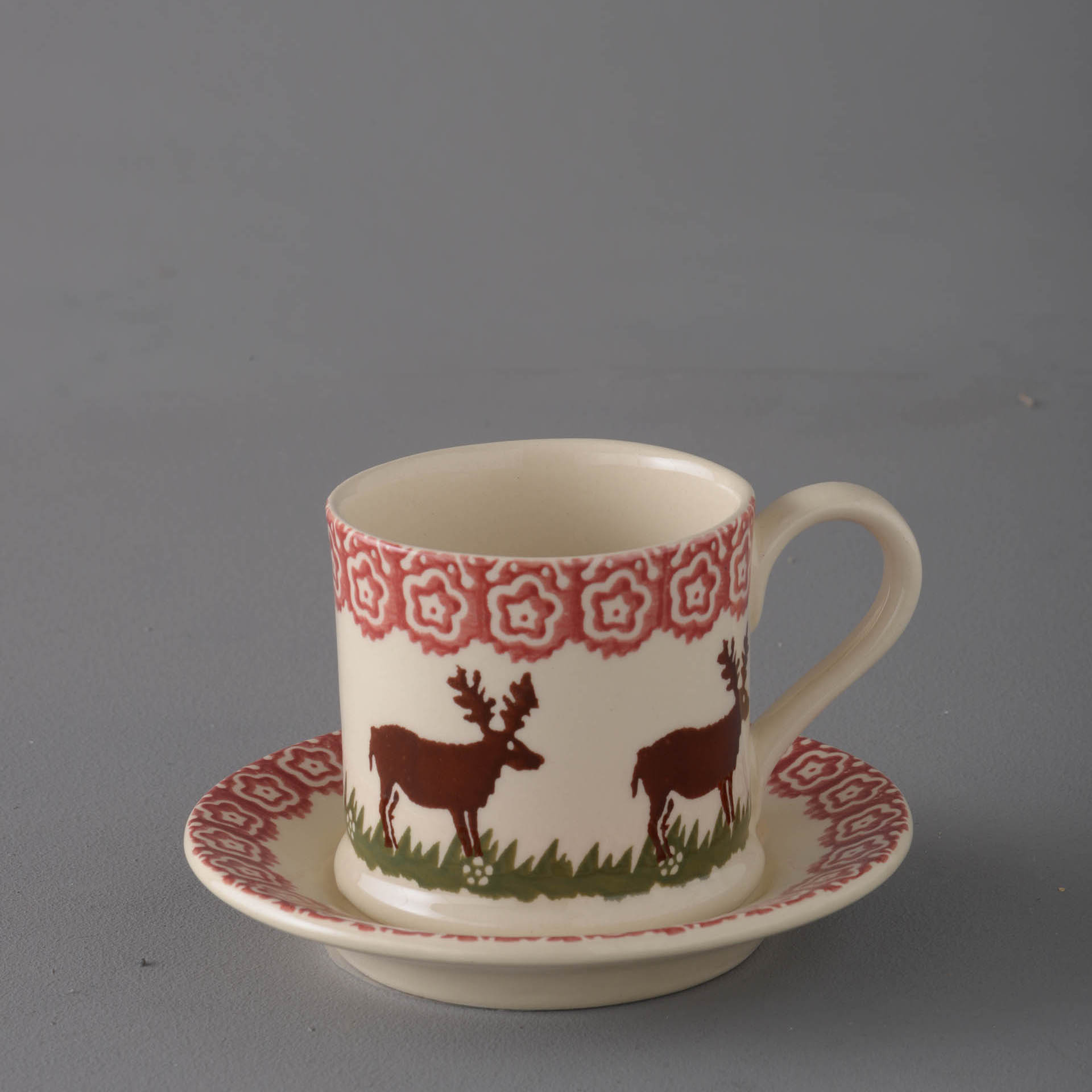 Reindeer Mug & Saucer - Small