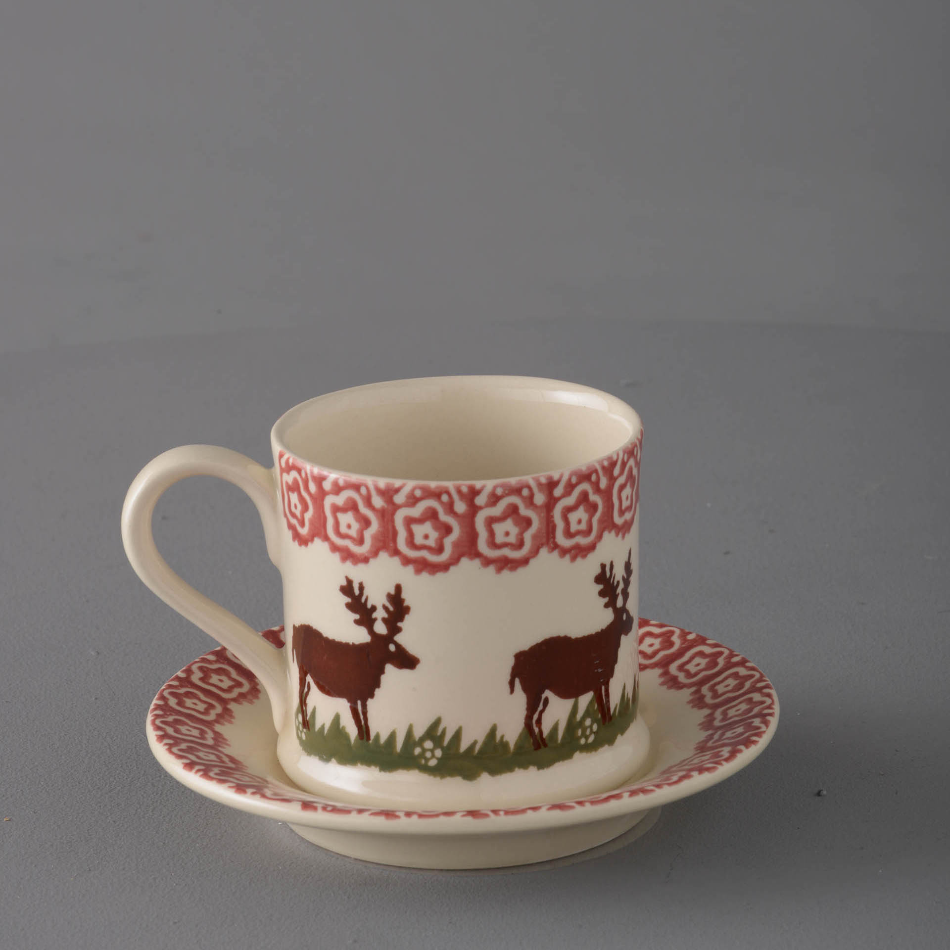 Reindeer Mug & Saucer - Small