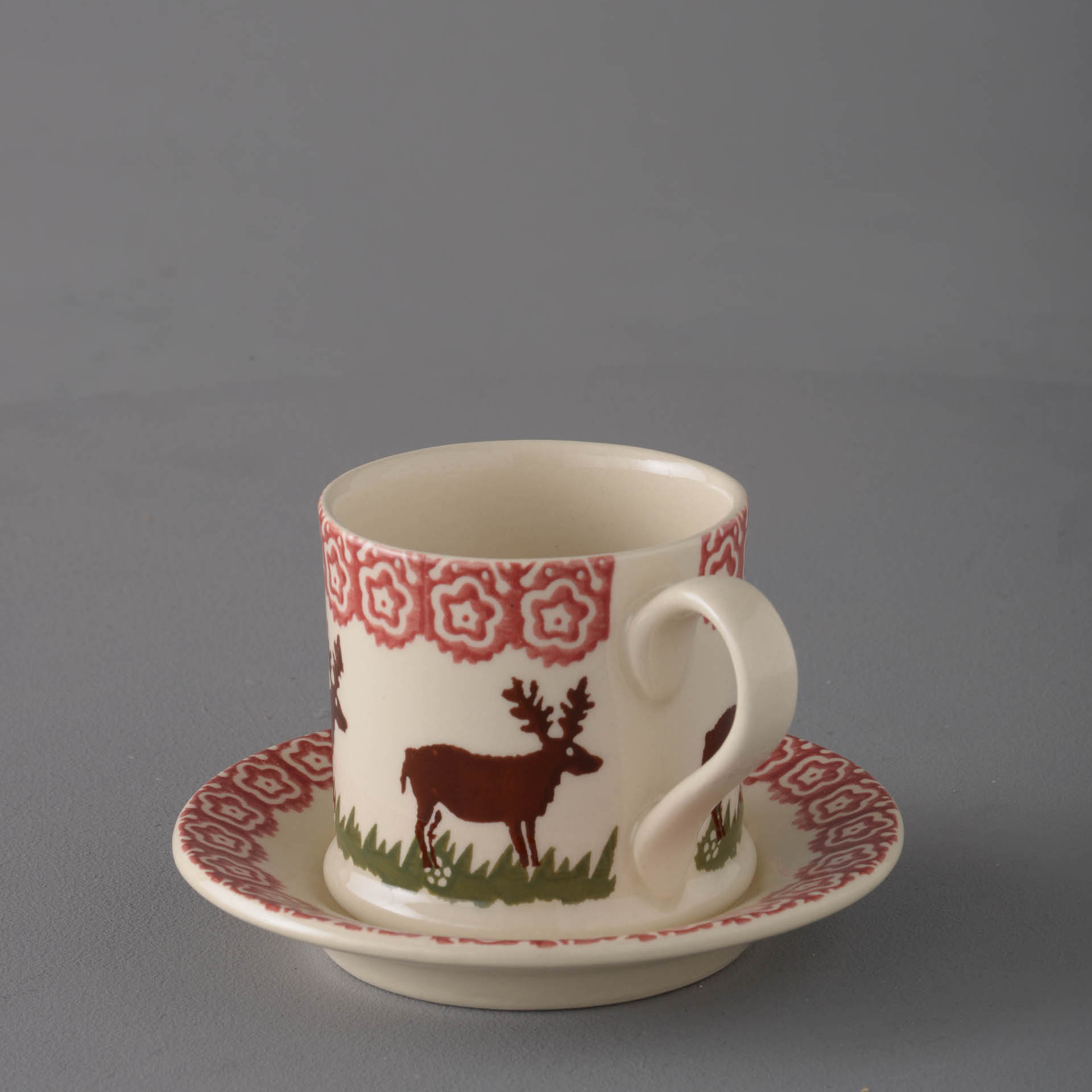 Reindeer Mug & Saucer - Small