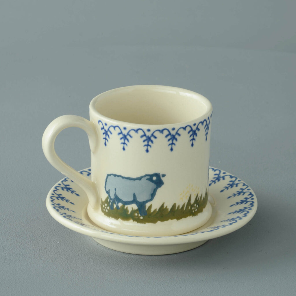 Sheep Mug & Saucer - Small