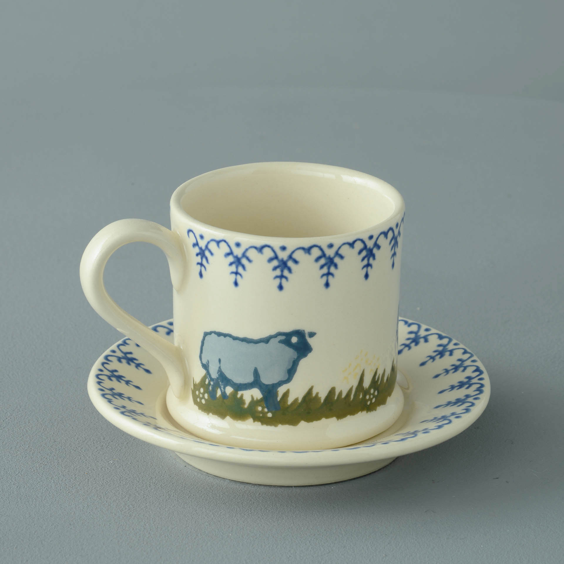 Sheep Mug & Saucer - Small