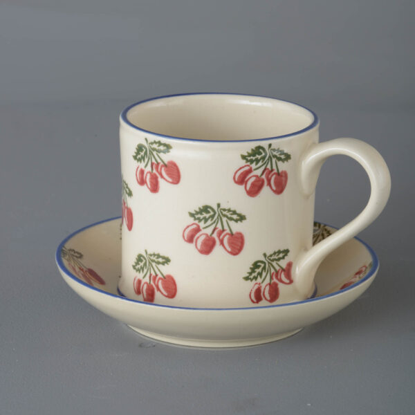 Cherry Snack Saucer & Mug - Large