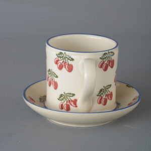 Cherry Snack Saucer & Mug - Large