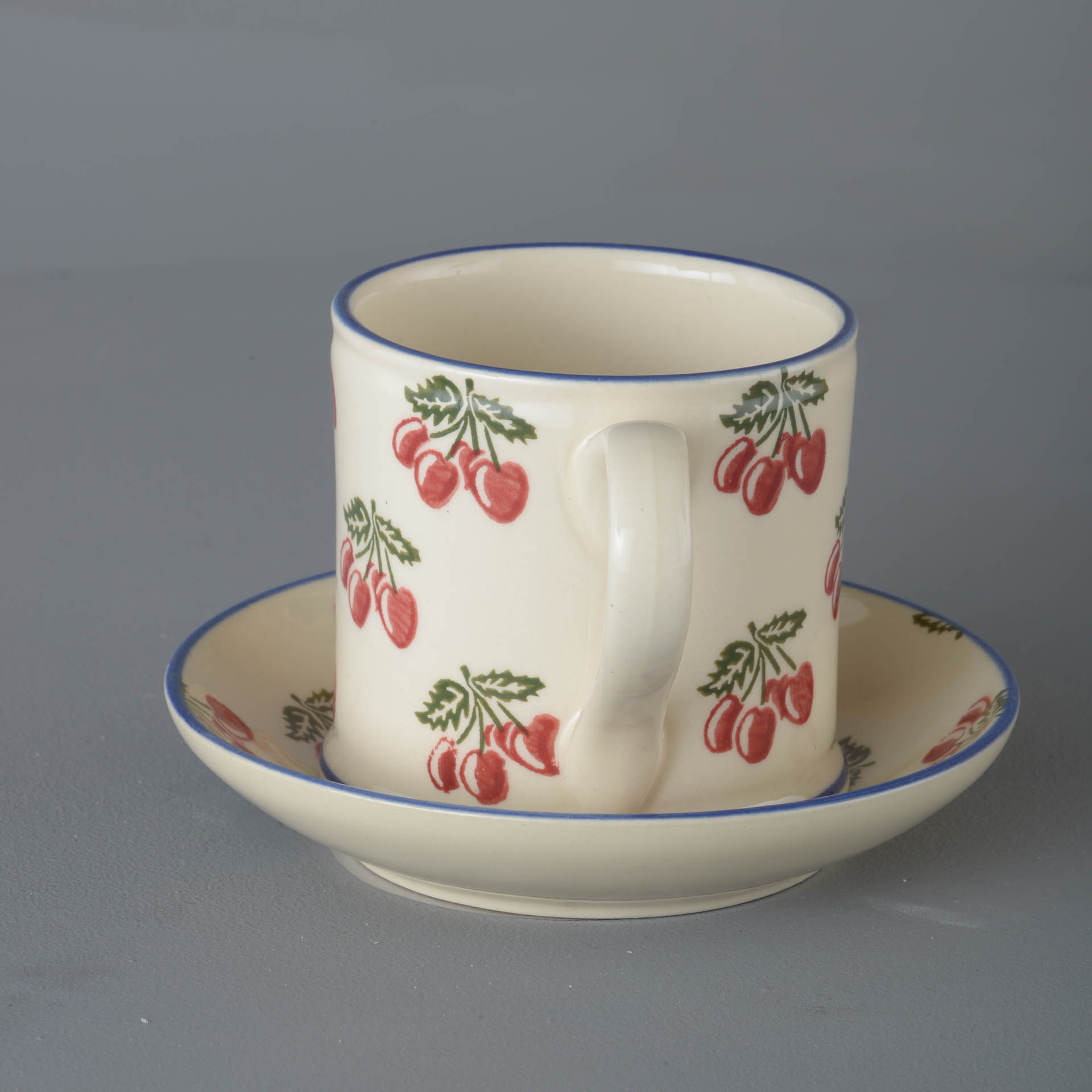 Cherry Snack Saucer & Mug - Large