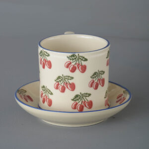 Cherry Snack Saucer & Mug - Large