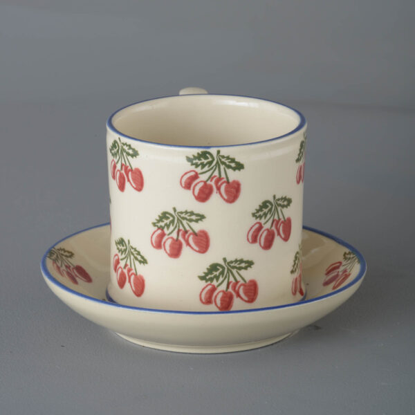 Cherry Snack Saucer & Mug - Large