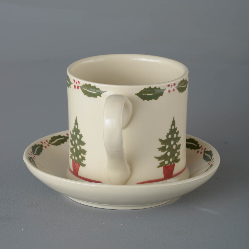 Christmas Tree Snack Saucer & Mug - Large