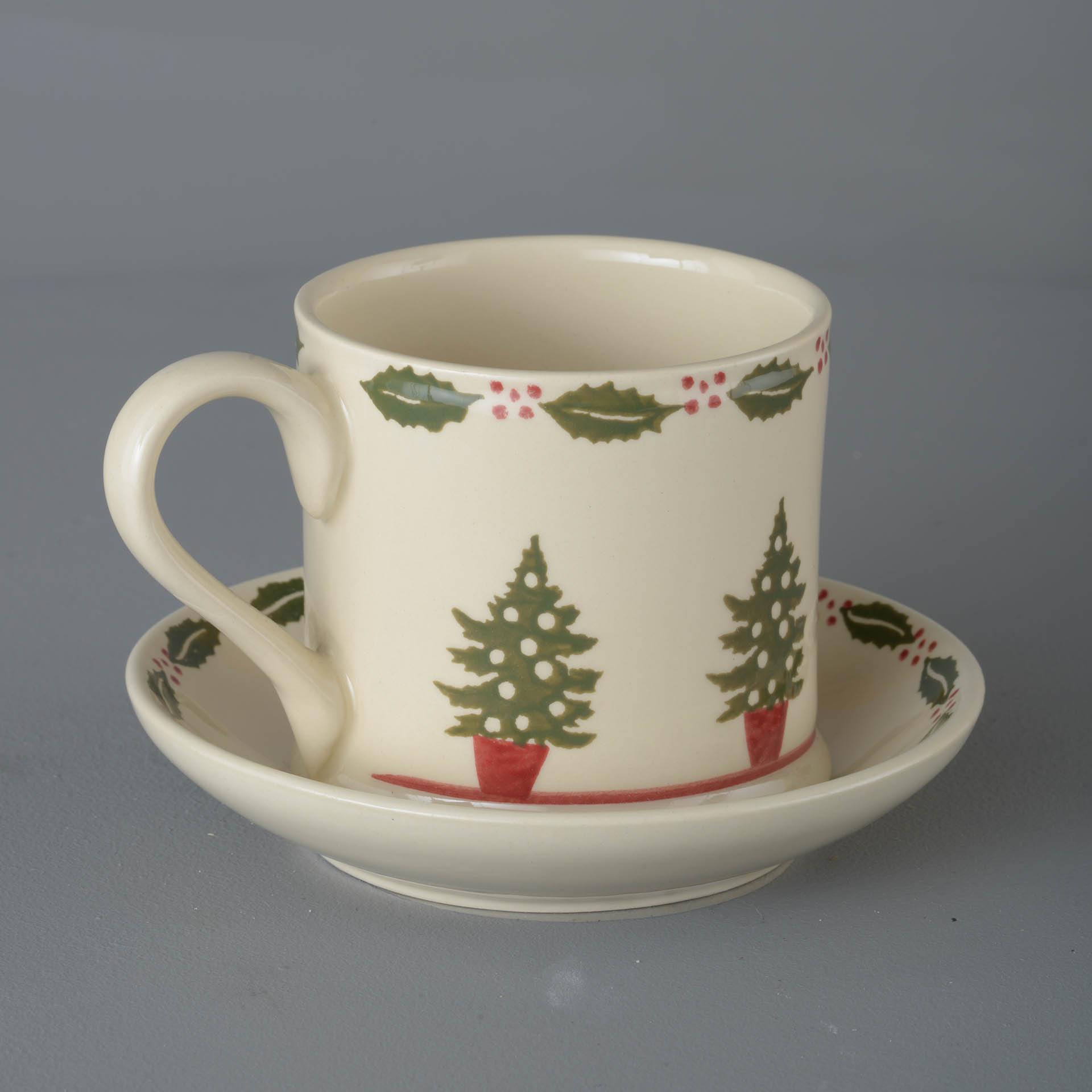 Christmas Tree Snack Saucer & Mug - Large