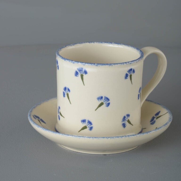 Cornflower Snack Saucer & Mug – Large