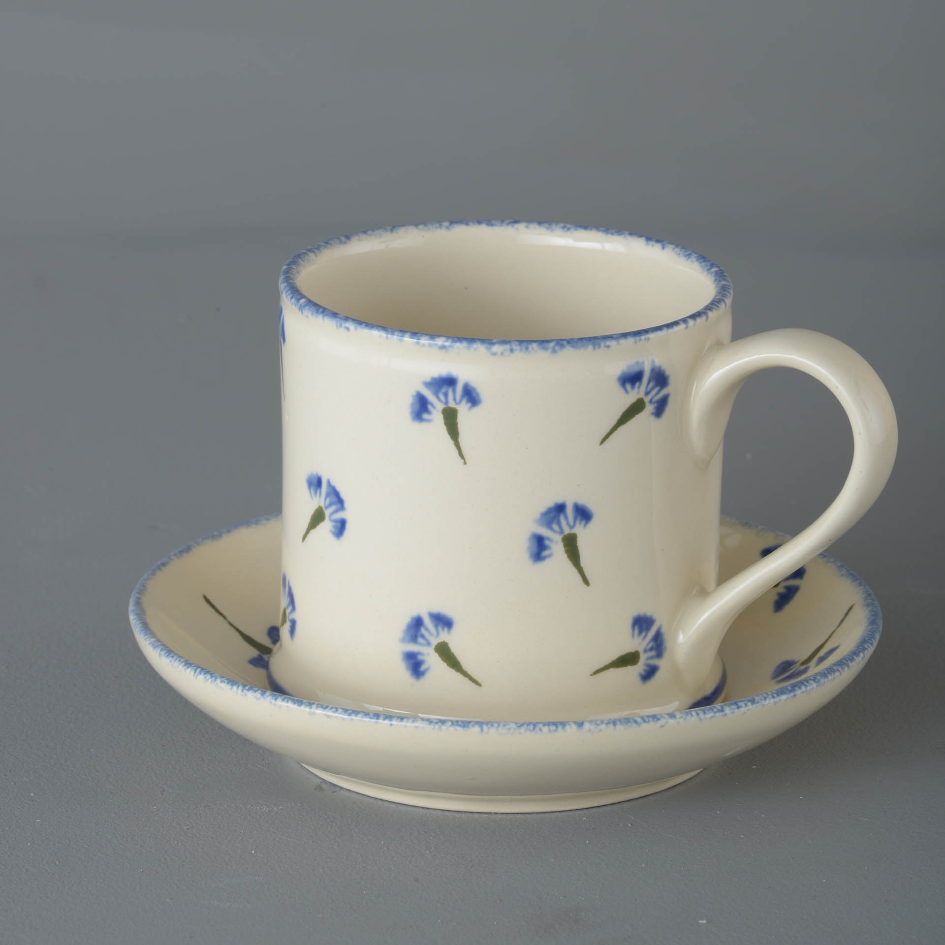 Cornflower Snack Saucer & Mug - Large