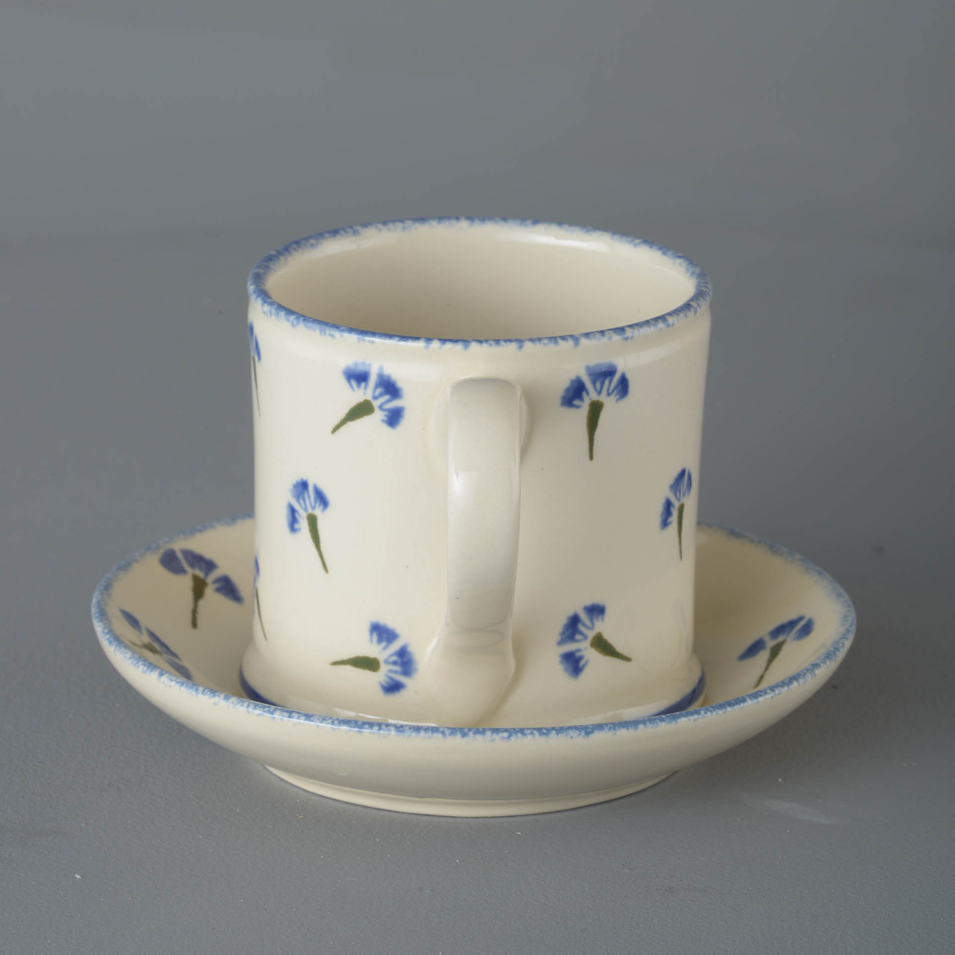 Cornflower Snack Saucer & Mug - Large