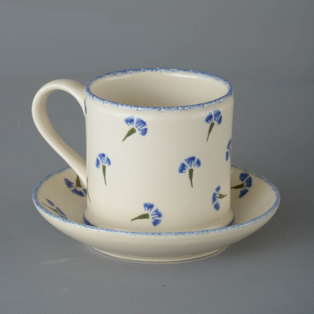 Cornflower Snack Saucer & Mug - Large