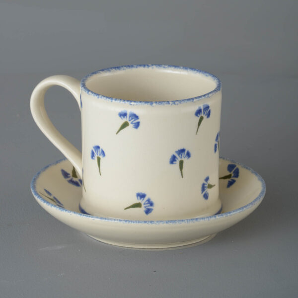 Cornflower Snack Saucer & Mug - Large