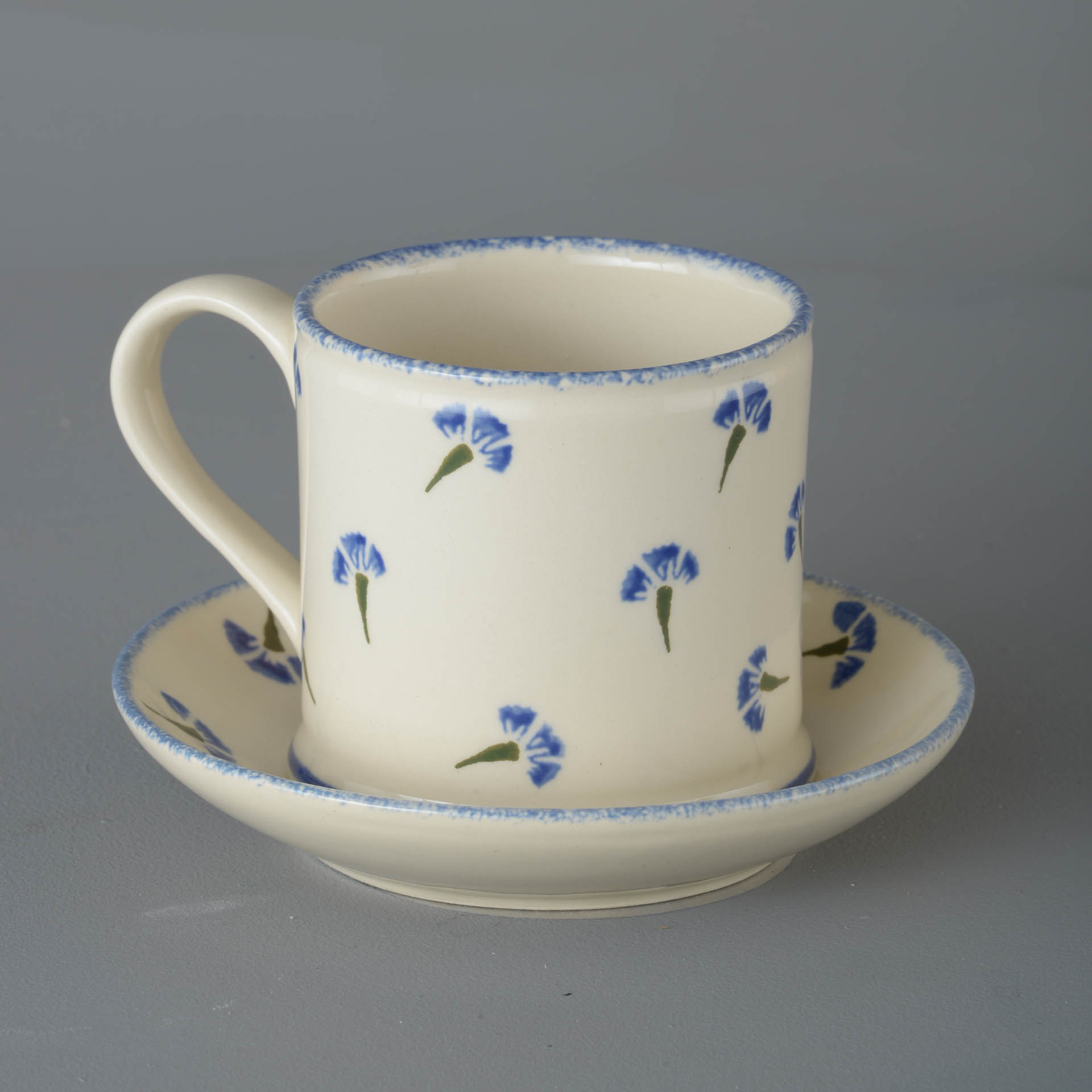 Cornflower Snack Saucer & Mug - Large