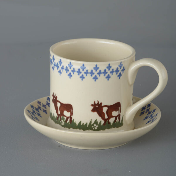 Cow Snack Saucer & Mug - Large