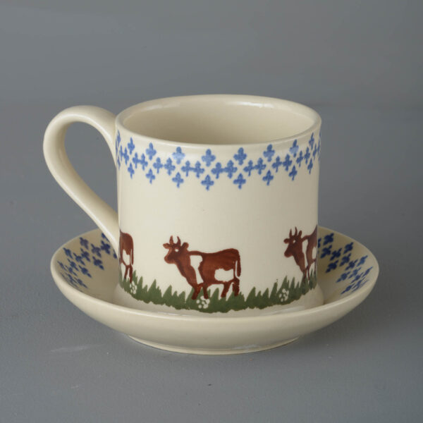 Cow Snack Saucer & Mug - Large