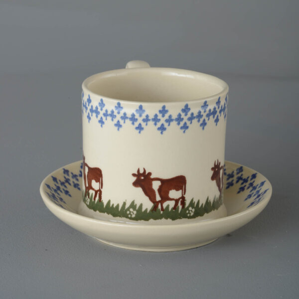 Cow Snack Saucer & Mug - Large