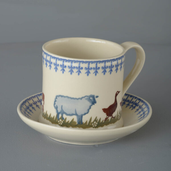 Farm Animal Snack Saucer & Mug - Large
