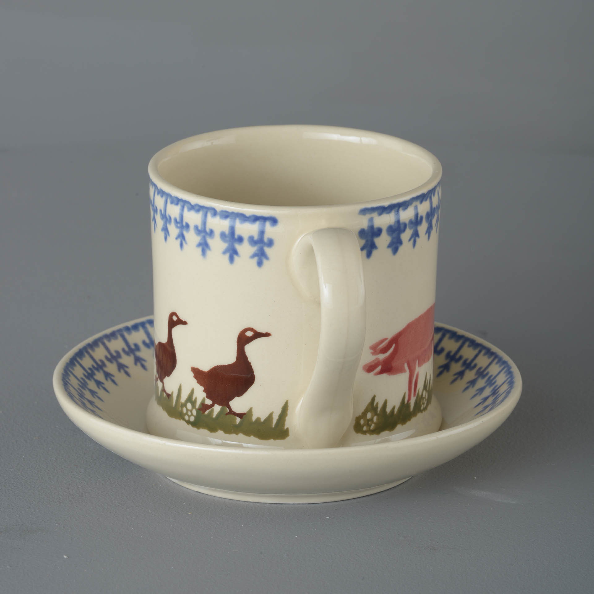 Farm Animal Snack Saucer & Mug - Large