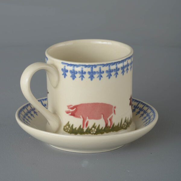 Farm Animal Snack Saucer & Mug - Large