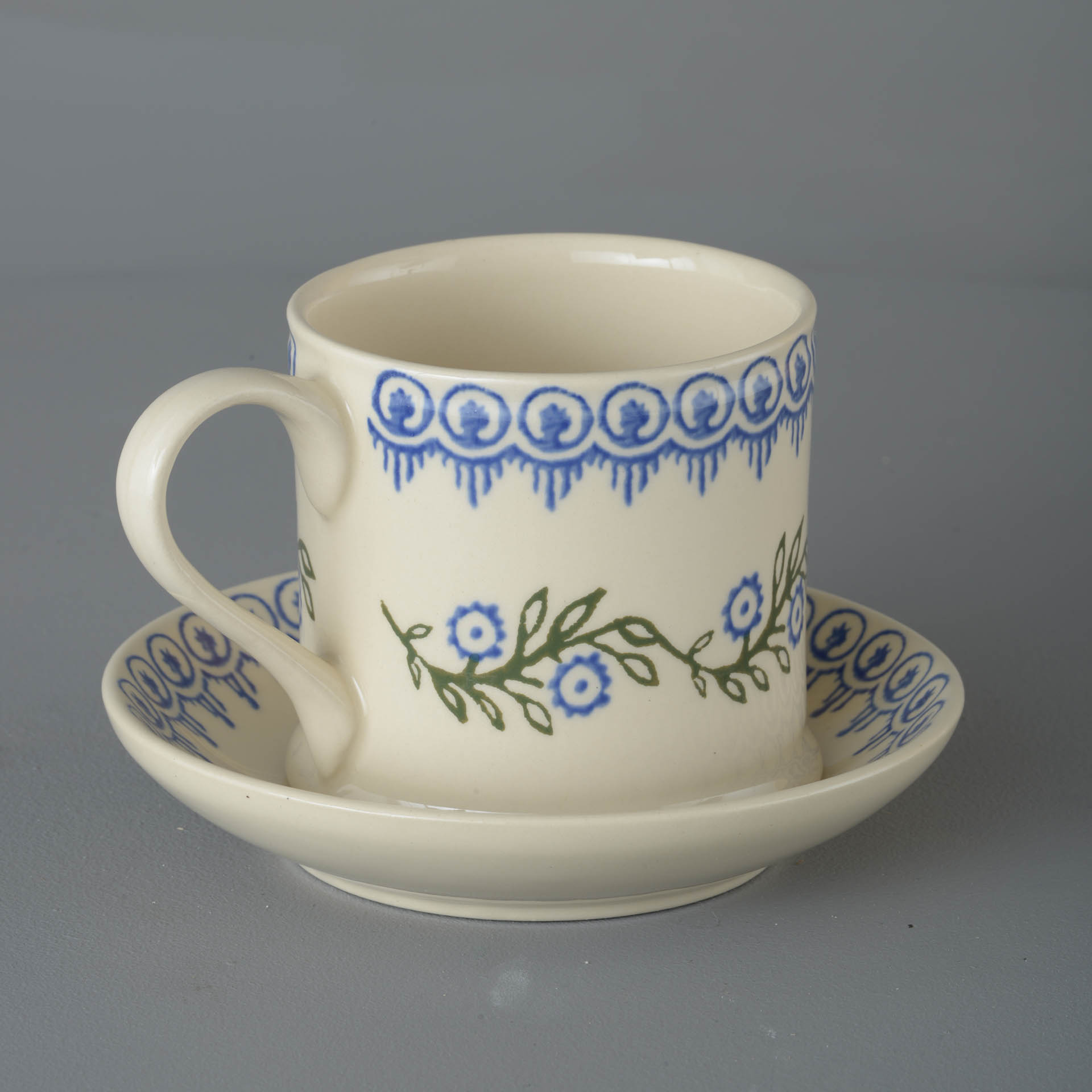 Floral Garland Snack Saucer & Mug - Large