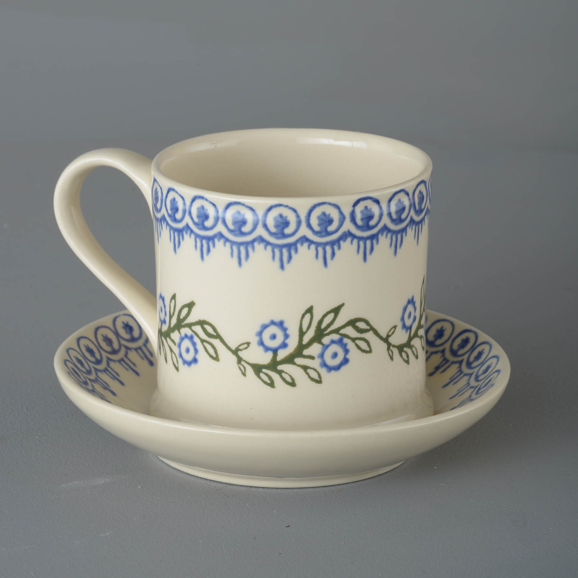 Floral Garland Snack Saucer & Mug - Large
