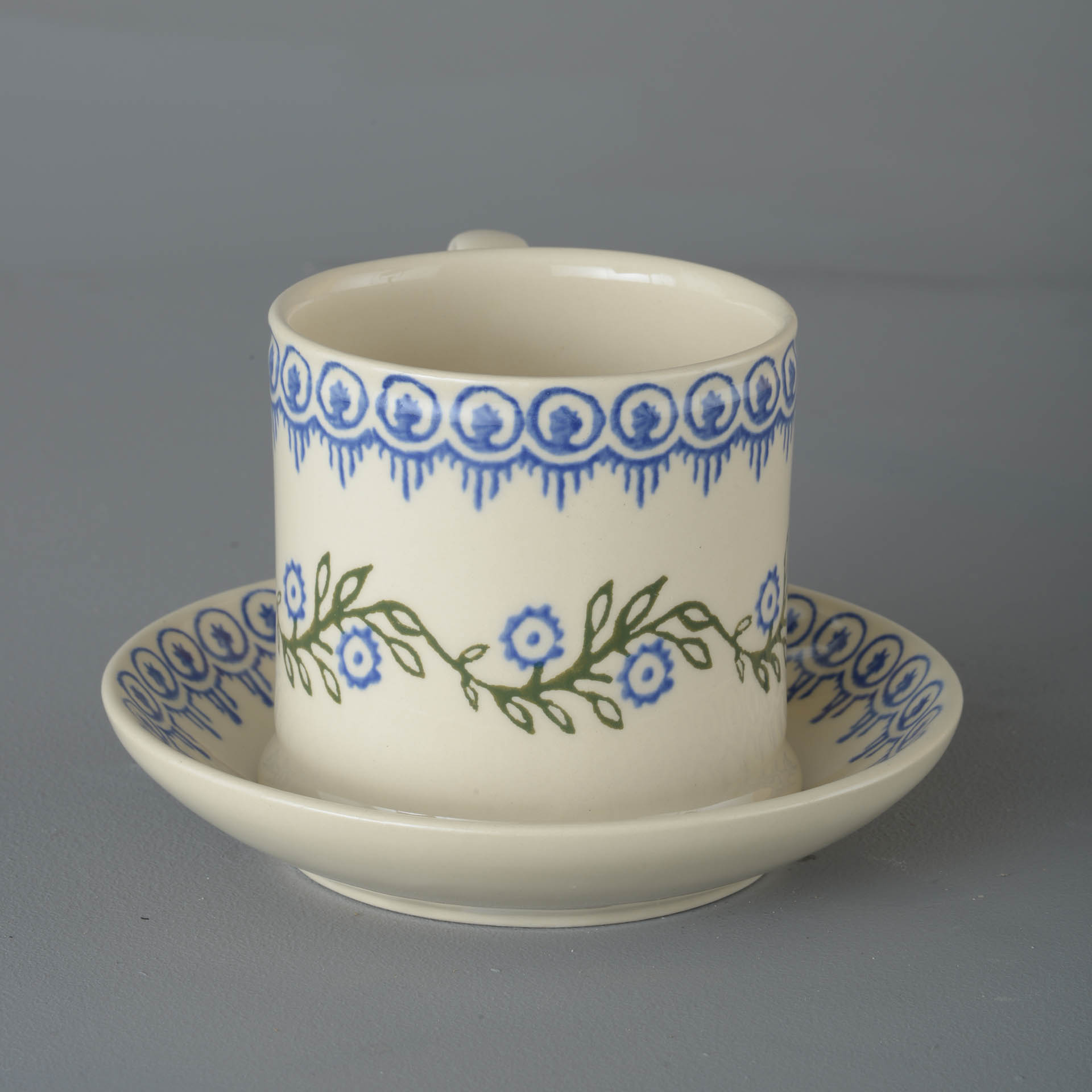Floral Garland Snack Saucer & Mug - Large
