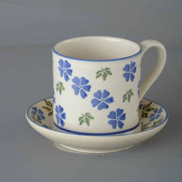 Geranium Snack Saucer & Mug - Large