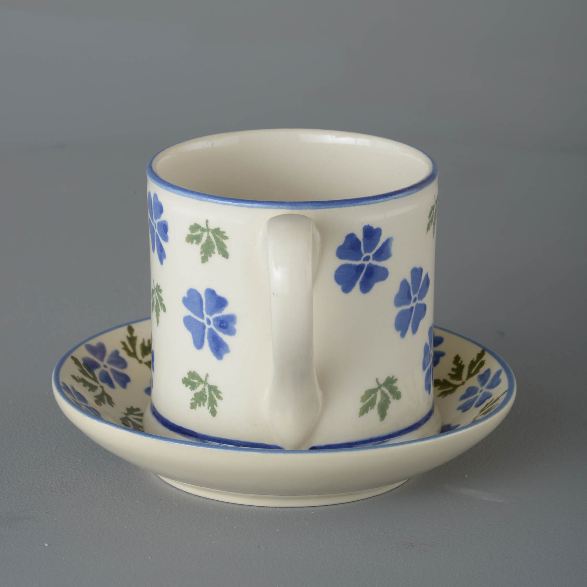Geranium Snack Saucer & Mug - Large