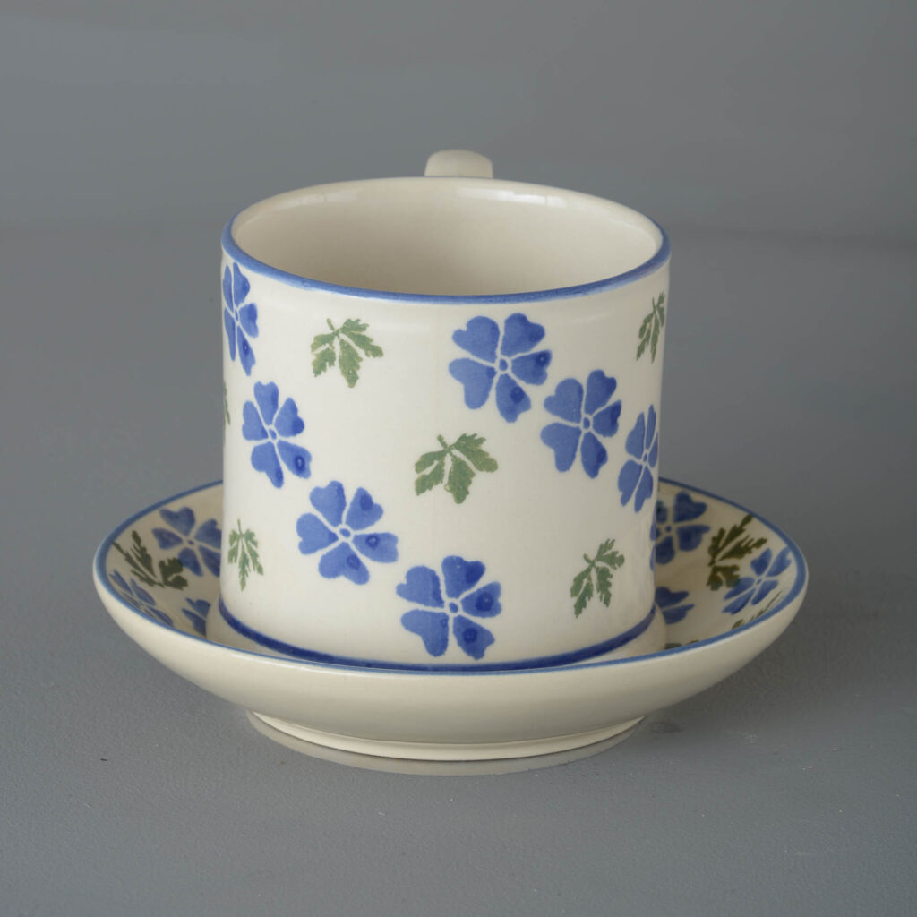 Geranium Snack Saucer & Mug - Large