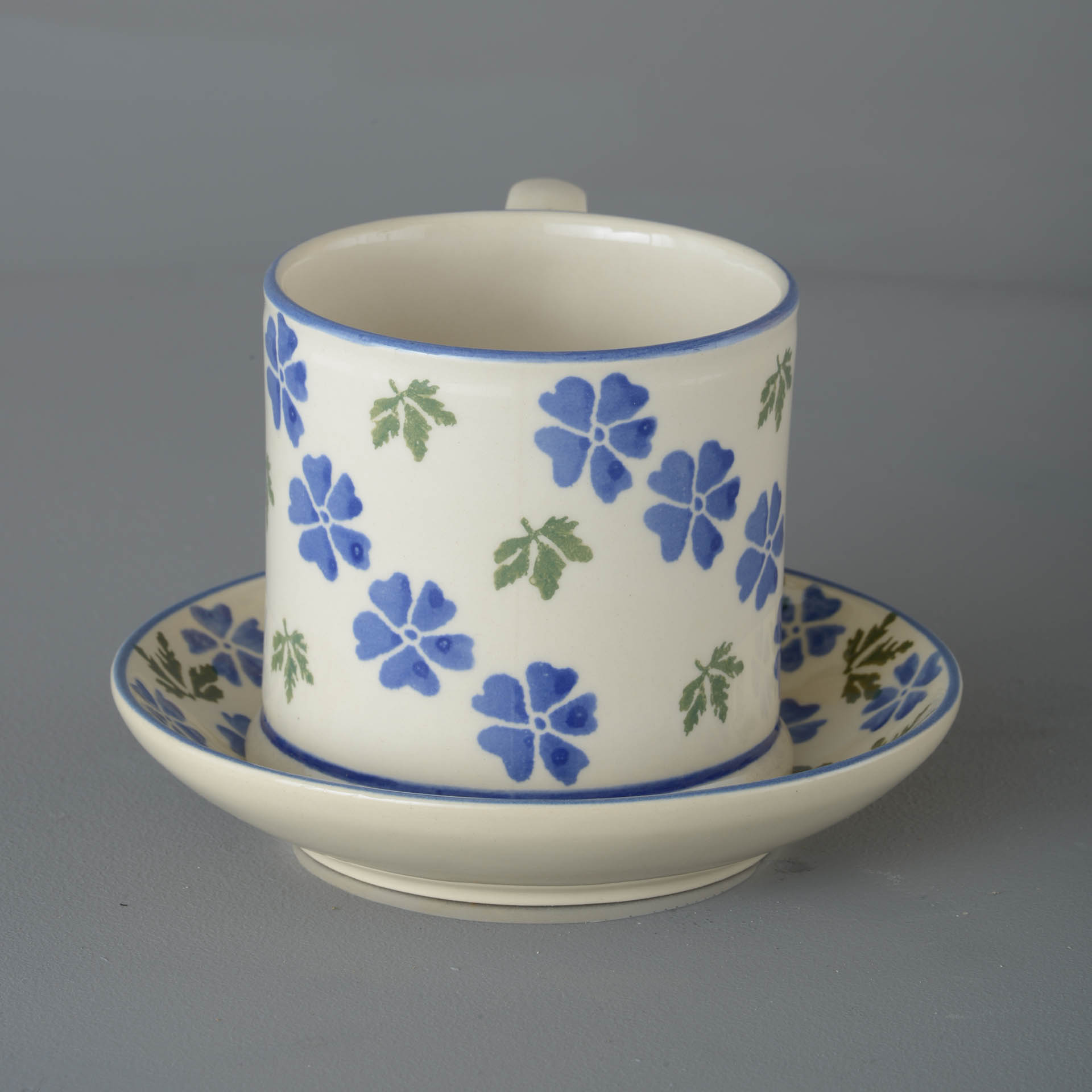 Geranium Snack Saucer & Mug - Large
