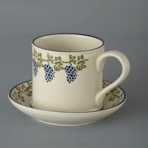 Grapes And Vine Snack Saucer & Mug - Large