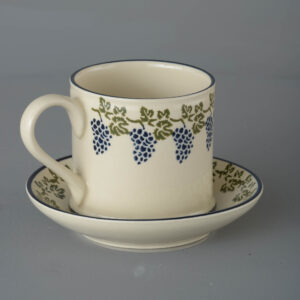 Grapes And Vine Snack Saucer & Mug - Large