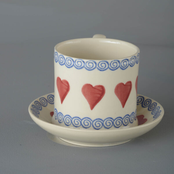 Heart Snack Saucer & Mug - Large