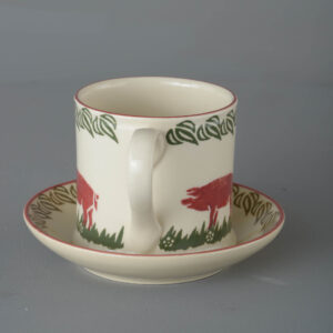 Pink Pig Snack Saucer & Mug - Large