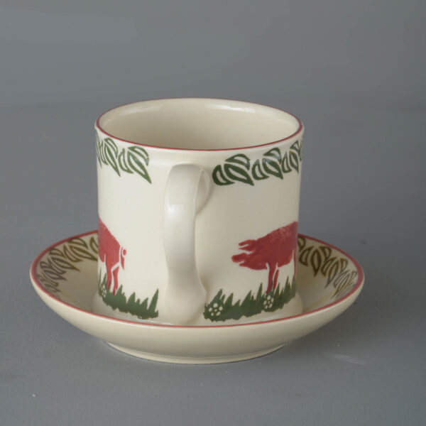 Pink Pig Snack Saucer & Mug - Large