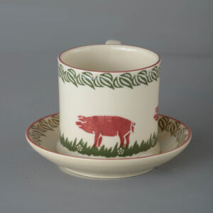 Pink Pig Snack Saucer & Mug - Large