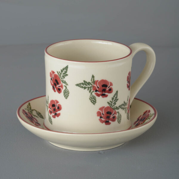 Poppy Snack Saucer & Mug - Large