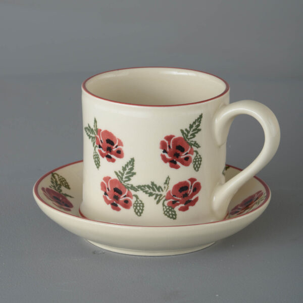 Poppy Snack Saucer & Mug - Large