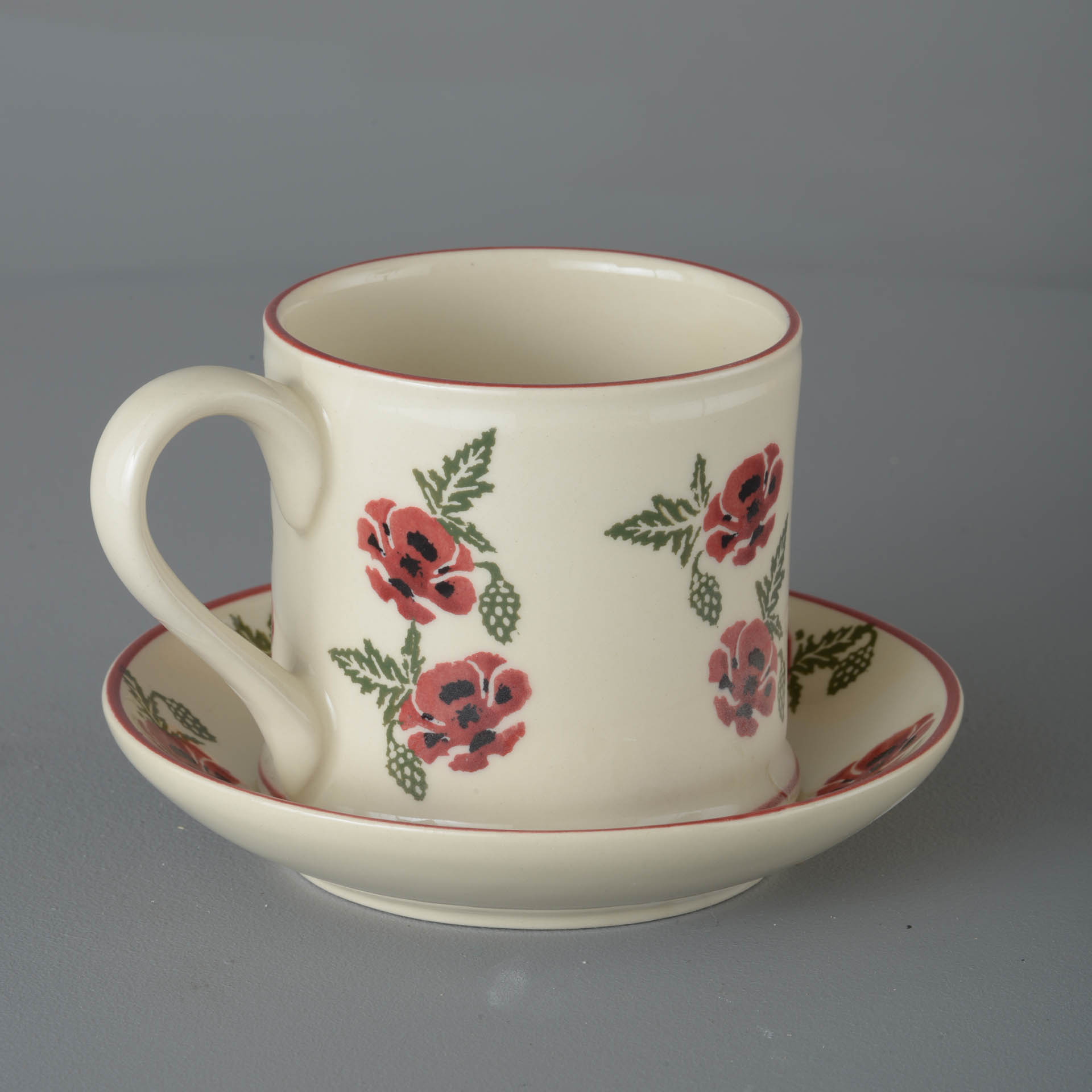 Poppy Snack Saucer & Mug - Large