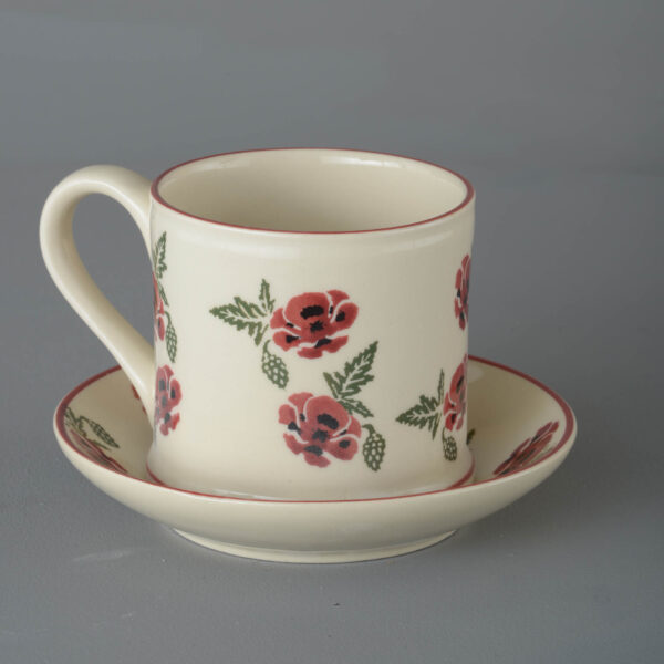 Poppy Snack Saucer & Mug - Large