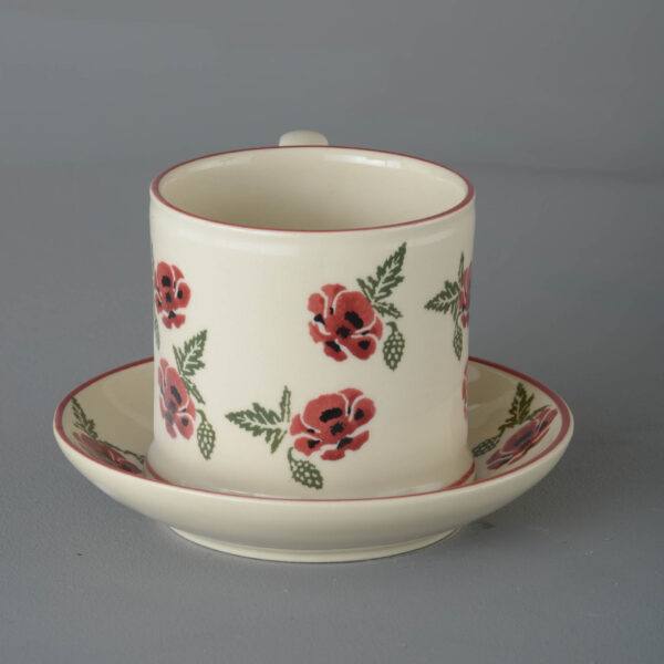 Poppy Snack Saucer & Mug - Large