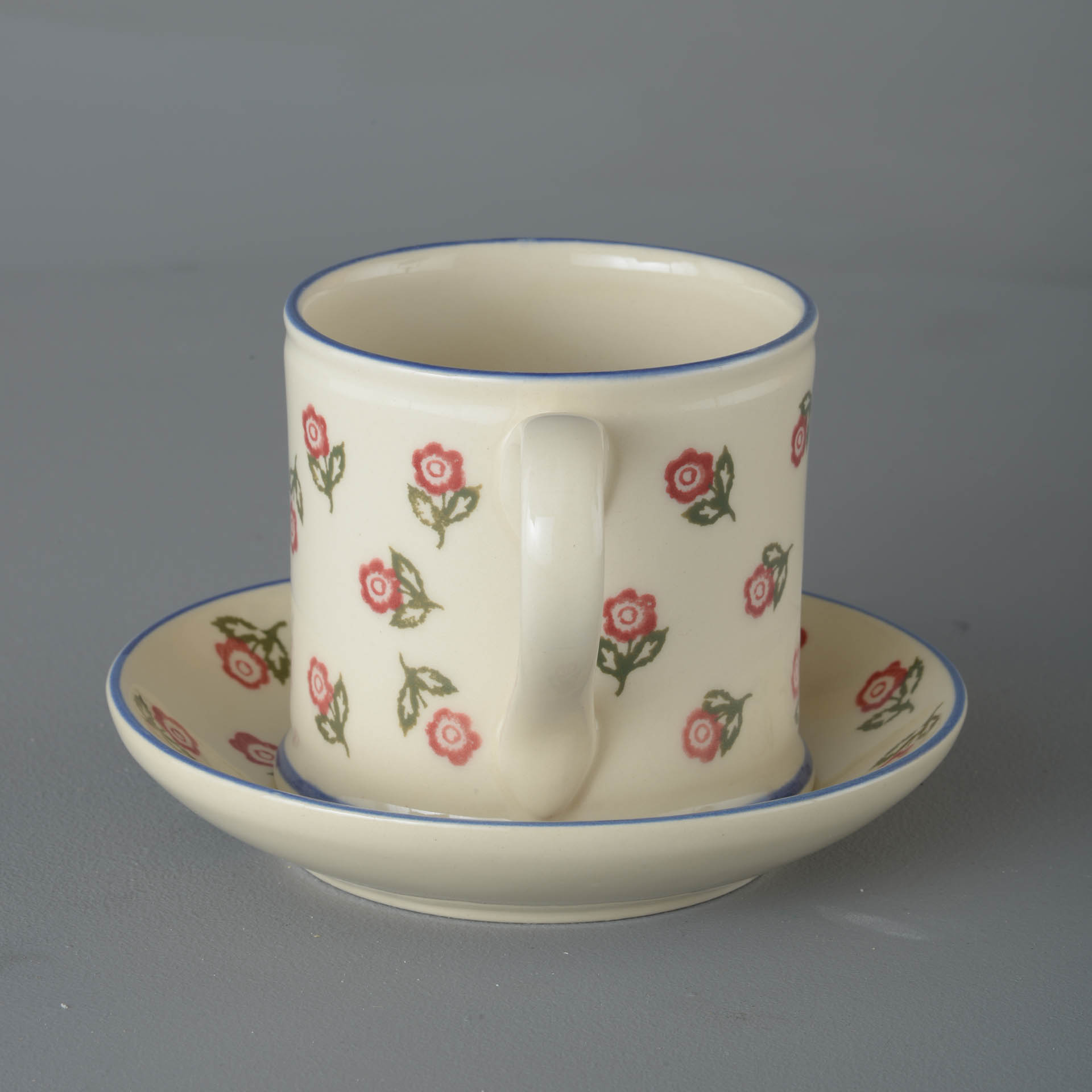 Scattered Rose Snack Saucer & Mug - Large