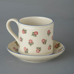 Scattered Rose Snack Saucer & Mug - Large