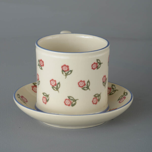 Scattered Rose Snack Saucer & Mug - Large