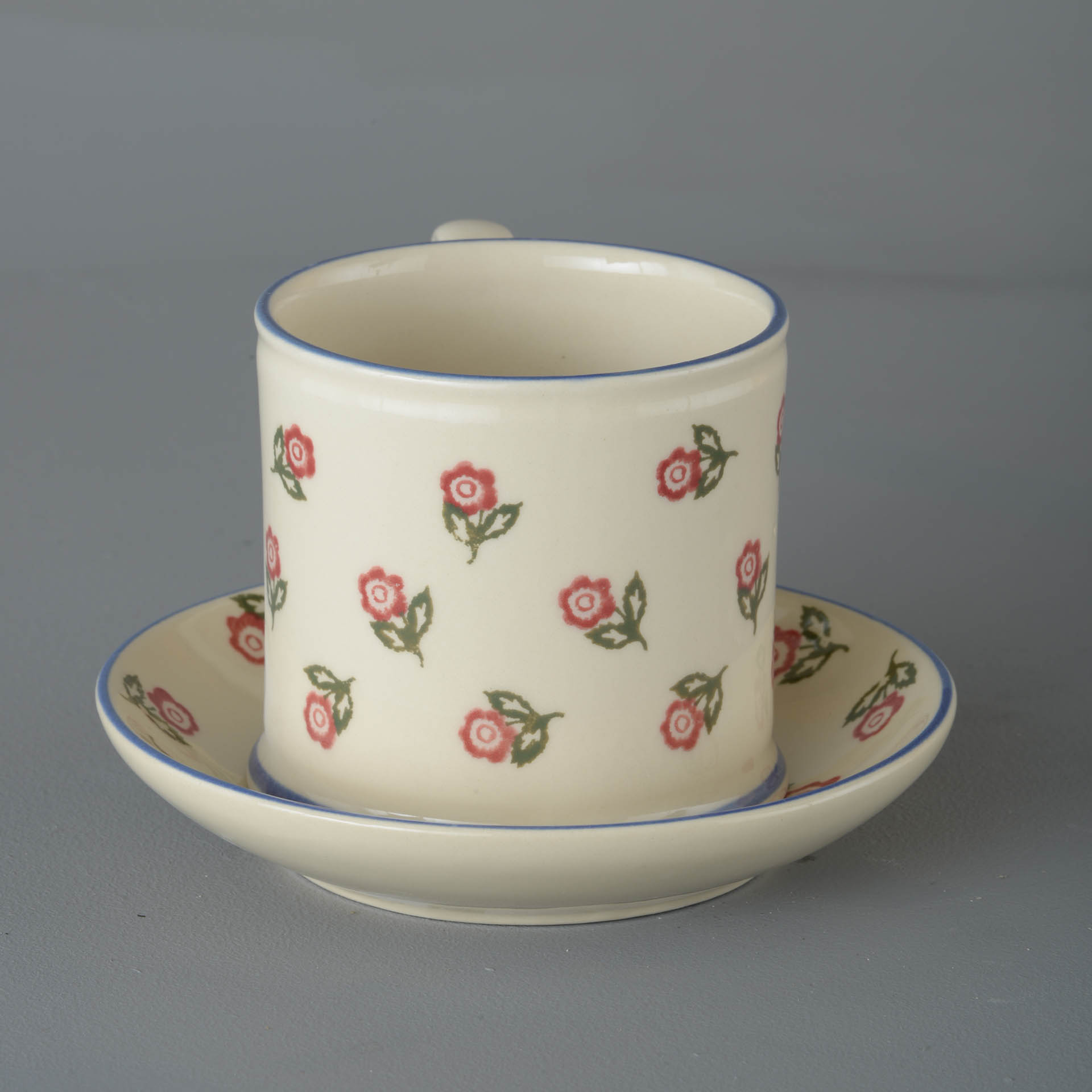 Scattered Rose Snack Saucer & Mug - Large